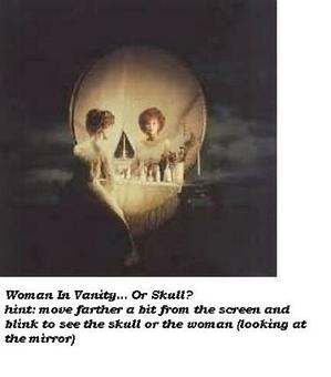 Woman in vanity or skull?